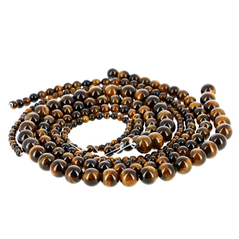 Fils Baroque &  Perles Percées - Billes œil de Tigre Perles Percées de 4 à 10 mm