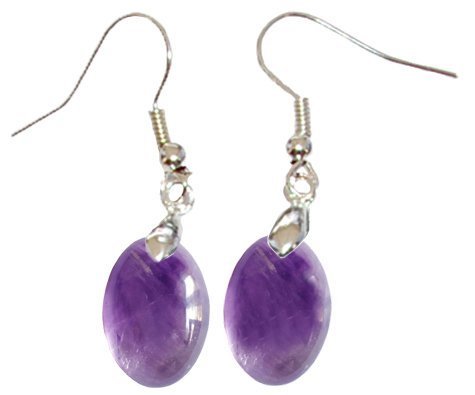 Les Boucles d’Oreilles - Boucles d'Oreilles Améthyste Ovale
