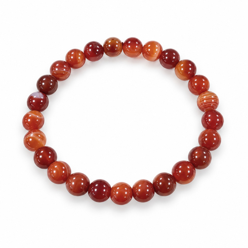 Bracelets Cornaline EXTRA Billes 6 mm - Bracelets Cornaline EXTRA Billes 6 mm