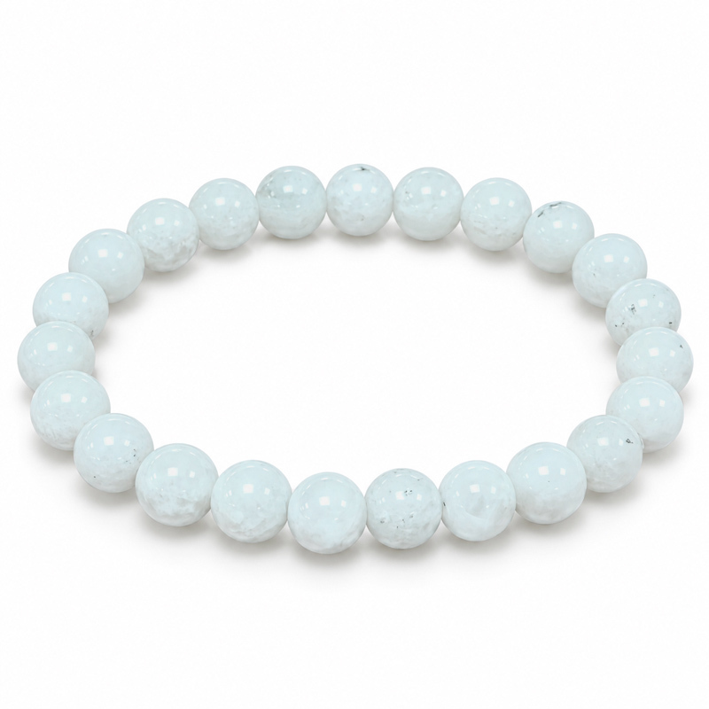 Les Bracelets - Bracelets Pierre de Lune Verte Claire (Garniérite) Billes 8 mm