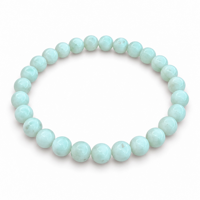 Les Bracelets - Bracelets Pierre de Lune Verte (Garniérite) Billes 6 mm