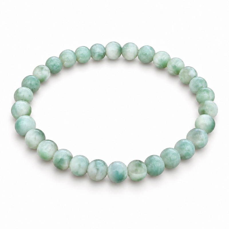 Les Bracelets - Bracelets Pierre de Lune Verte (Garniérite) EXTRA Billes 6 mm