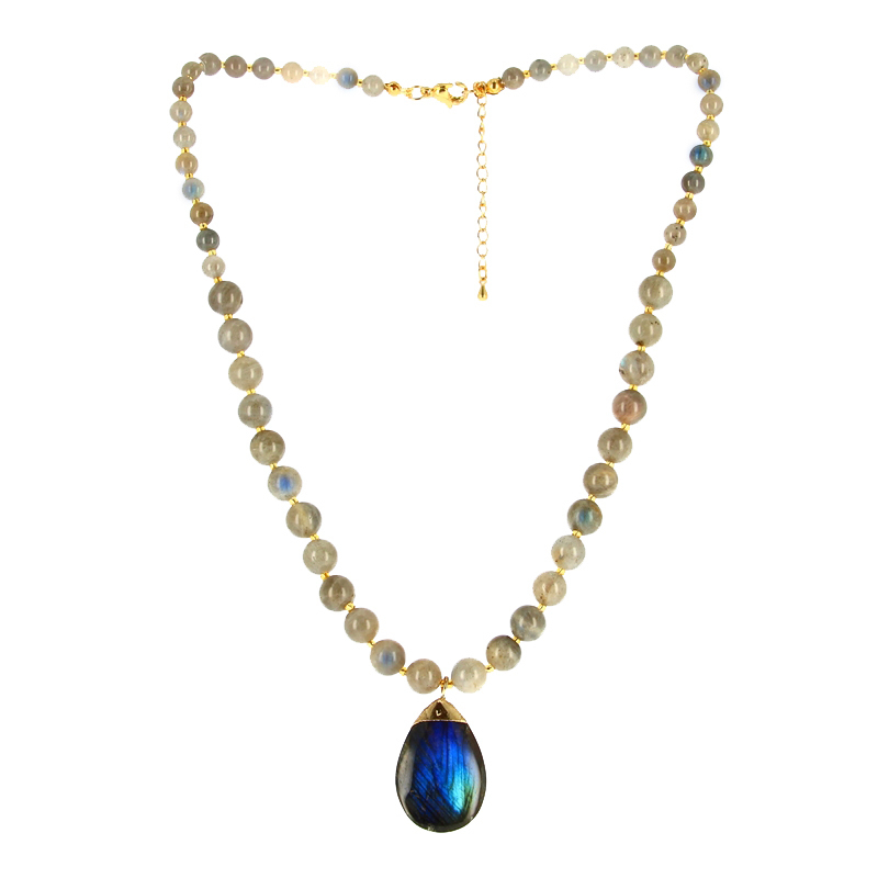 Les Colliers - Collier Labradorite EXTRA Billes 6 & 8 mm