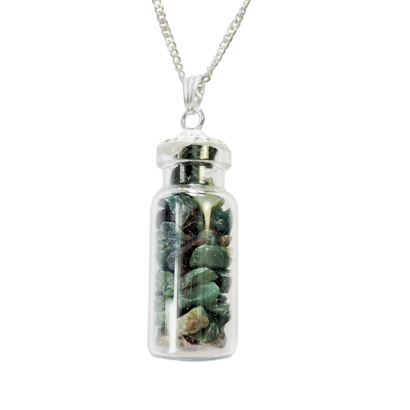 Pendentifs Aventurine Verte Colliers Petite Bouteille - Pendentifs Aventurine Verte Colliers Petite Bouteille