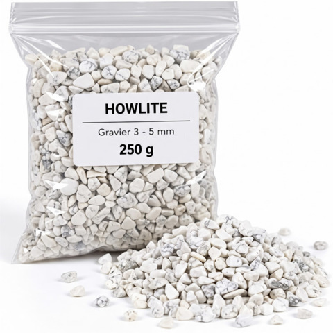 Graviers 3 à 5 mm - 250 g Gravier Howlite 3-5 mm