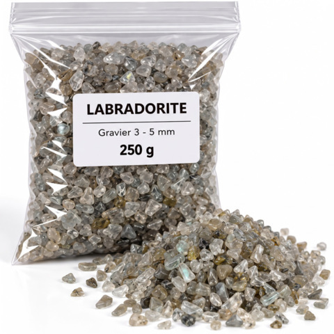 Graviers 3 à 5 mm - 250 g Gravier Labradorite 3-5 mm