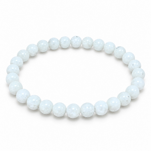 Les Bracelets - Bracelets Pierre de Lune Verte Claire (Garniérite) Billes 6 mm