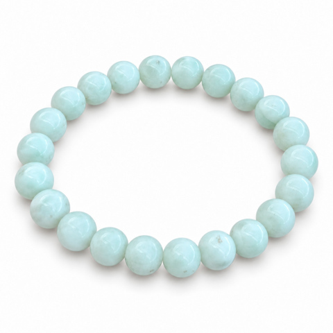 Les Bracelets - Bracelets Pierre de Lune Verte (Garniérite) Billes 8 mm