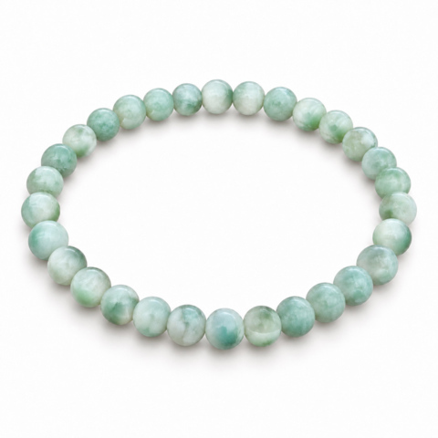 Les Bracelets - Bracelets Pierre de Lune Verte (Garniérite) EXTRA Billes 6 mm