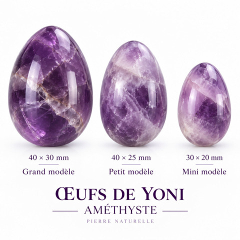 Œufs de Yoni Améthyste Non Percés