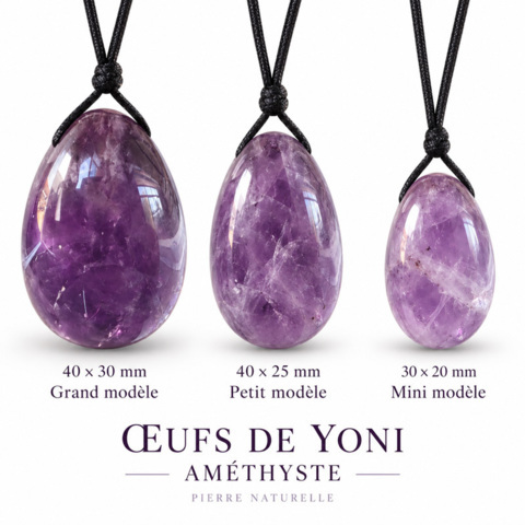 Œufs de Yoni Améthyste Percés
