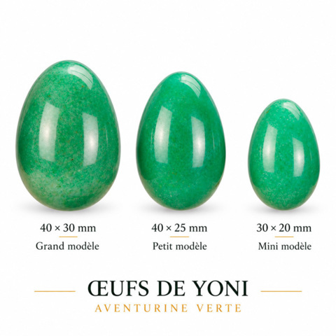 Œufs de Yoni Aventurine Verte Non Percés