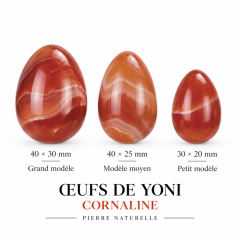 Œufs de Yoni Cornaline Non Percés