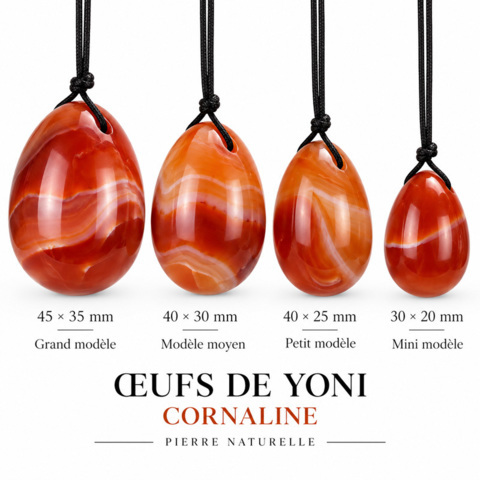 Œufs de Yoni Cornaline Percés