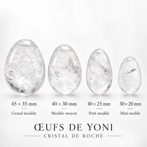 Œufs de Yoni Cristal de Roche Non Percés