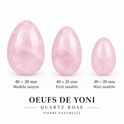 Œufs de Yoni Quartz Rose Non Percés