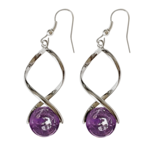 Les Boucles d’Oreilles - Boucles d'Oreille Améthyste Billes 10 et 12 mm