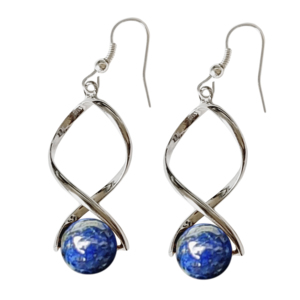 Les Boucles d’Oreilles - Boucles d'Oreille Lapis-Lazuli Billes 10 et 12 mm