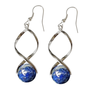 Les Boucles d’Oreilles - Boucles d'Oreille Lapis-Lazuli Billes 10 et 12 mm