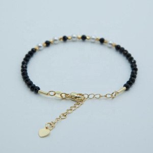 Les Bracelets - Bracelet Tourmaline Billes facettées entre 3 & 4 mm & Cuivre plaqué Or
