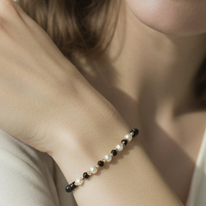 Les Bracelets - Bracelet Tourmaline Billes facettées entre 3 & 4 mm & Cuivre plaqué Or