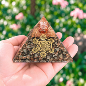 Pyramide Pyrite Orgonite Metatron 7.5 cm - Orgonite Pyrite