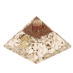 Pyramides - Pyramide Scolécite Orgonite Arbre de Vie 7.5 cm